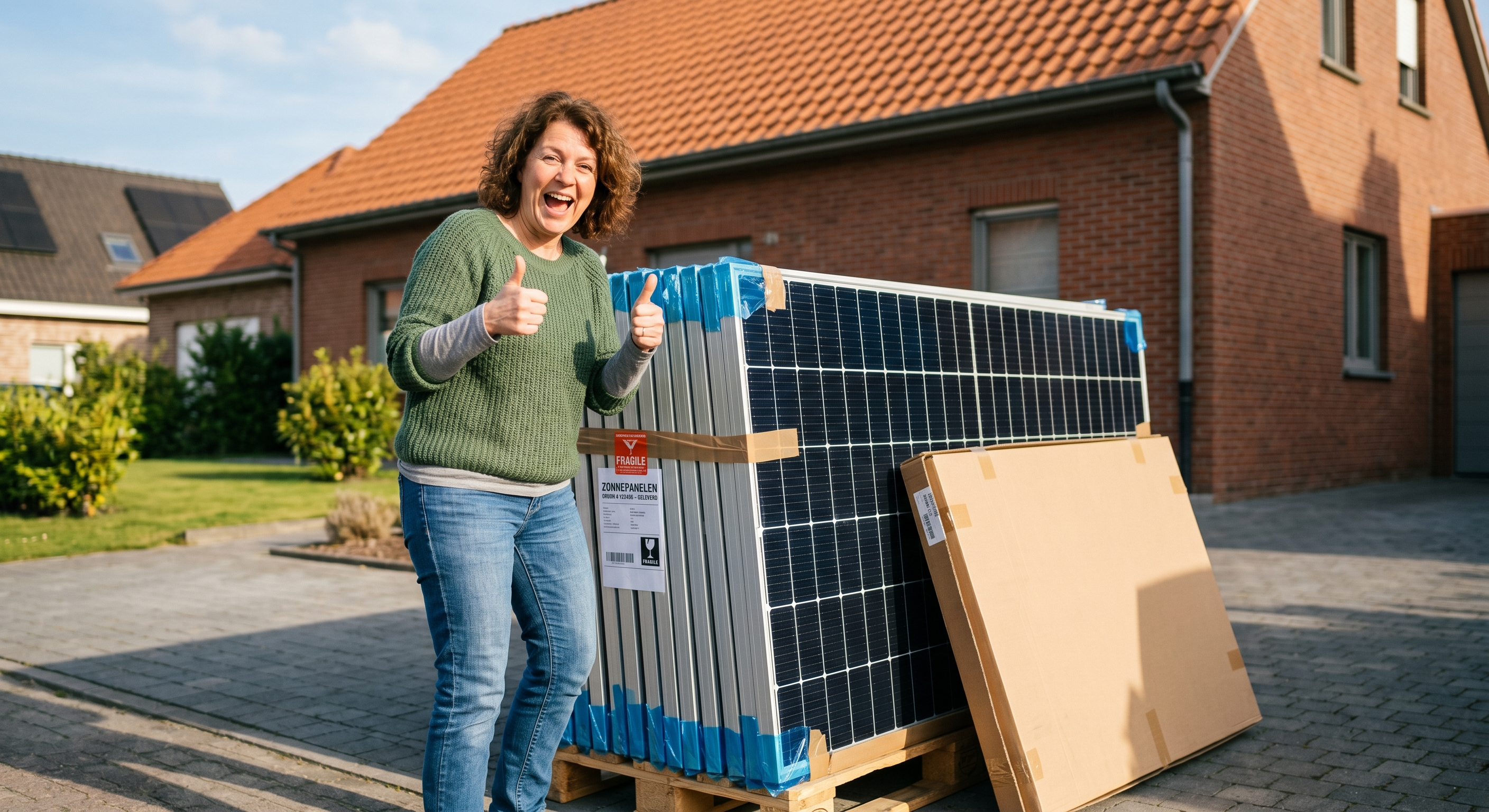 Tevreden klant met geleverde zonnepanelen